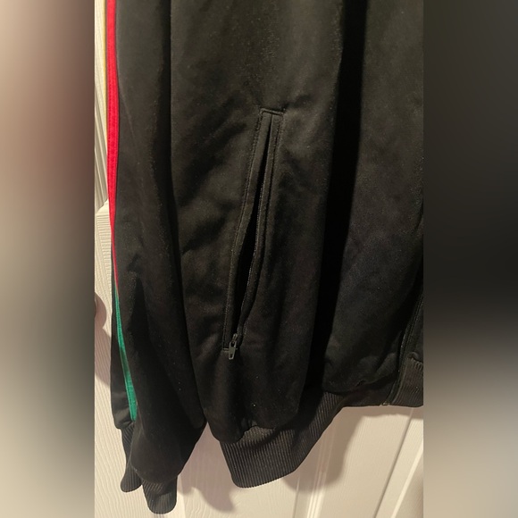 Adidas Men’s 2XL Firebird Rasta track jacket black three striped zip 2011 - Picture 2 of 10